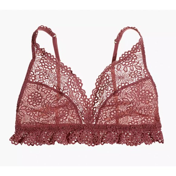 Madewell Other - MADEWELL Vintage Quartz Eyelet Lace Nichole Pull-On Bralette Bra Small NWT
